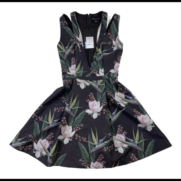 Stylestalker Catch a Wave Floral Flare Dress XS - Picture 2 of 7